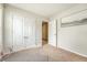 This bedroom features two closets, neutral colors, and modern decor at 152 Kirkland St, Goose Creek, SC 29445