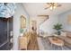 Bright living room with stylish furnishings, hardwood floors, neutral walls, and an open entryway at 152 Kirkland St, Goose Creek, SC 29445