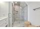 Modern bathroom featuring tiled shower and glass door, along with recessed lighting at 169 Jackson St, Charleston, SC 29403