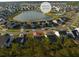 Aerial view of home, located near a lake, amenity center and community pool at 221 Lucca Dr, Summerville, SC 29486