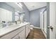 Modern bathroom featuring double vanity, hard surface counters, and a glass enclosed shower at 221 Lucca Dr, Summerville, SC 29486