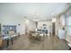 Spacious floor plan featuring the kitchen, dining area, and living room, ideal for modern living at 221 Lucca Dr, Summerville, SC 29486