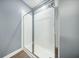 Modern shower featuring glass doors and tiled walls, providing a sleek and clean aesthetic at 221 Lucca Dr, Summerville, SC 29486
