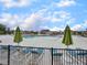 A clear view of the swimming pool area featuring multiple lounge chairs and shade umbrellas at 244 Wild Strawberry Ln, Moncks Corner, SC 29461