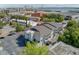An aerial view of the apartment building, parking lot, and Charleston buildings at 259 E Bay St # 7C, Charleston, SC 29401