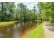 Scenic pond is nestled amongst trees in a natural setting and provides peaceful views at 3025 Buckeley Cir, Charleston, SC 29414