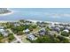 An aerial view of homes in a coastal community near the beach at 3030 Brownell, Sullivans Island, SC 29482