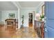 Warm foyer featuring stone flooring and views to the living spaces at 31 Monte Sano Dr, Hanahan, SC 29410