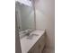 Modern bathroom with white vanity, quartz countertop, large mirror, and stylish fixtures at 3222 Pinewood Dr, Ladson, SC 29456