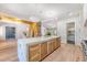 Open concept kitchen with large island, pendant lighting, and hardwood floors at 422 Palm St, Mount Pleasant, SC 29464