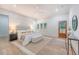 Elegant main bedroom featuring a plush bed, decorative rug, and modern furnishings at 422 Palm St, Mount Pleasant, SC 29464