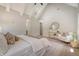 Spacious main bedroom with vaulted ceilings, hardwood floors, and stylish decor at 422 Palm St, Mount Pleasant, SC 29464