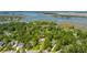 Charming neighborhood aerial view with stunning marsh views and lush trees surrounding beautiful homes at 474 Woodspring Rd, Mount Pleasant, SC 29466