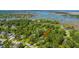 Aerial view of a home surrounded by lush trees with beautiful marsh views as a backdrop to the property at 474 Woodspring Rd, Mount Pleasant, SC 29466