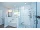 Beautiful bathroom featuring a tub and shower combo with stylish white tile surround at 474 Woodspring Rd, Mount Pleasant, SC 29466