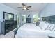 Bright bedroom with plenty of natural light, ceiling fan and view to the backyard at 474 Woodspring Rd, Mount Pleasant, SC 29466
