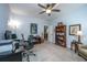 Spacious office with a ceiling fan, comfortable chair, and bright walls at 474 Woodspring Rd, Mount Pleasant, SC 29466