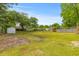 Spacious backyard featuring a lush green lawn and mature trees, offering plenty of room to relax and play at 5163 W Dolphin St, North Charleston, SC 29405