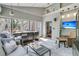 Sunroom with hardwood floors and views to the backyard at 521 Pelzer Dr, Mount Pleasant, SC 29464