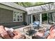 Cozy outdoor patio with comfortable seating, ideal for relaxing and enjoying the peaceful surroundings at 521 Pelzer Dr, Mount Pleasant, SC 29464