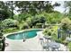 Beautiful backyard features a refreshing pool and cozy seating area, perfect for relaxing and outdoor entertaining at 717 Chatter Rd, Mount Pleasant, SC 29464