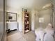 Well-lit bathroom boasts a glass shower, a stylish vanity, and ample storage space at 717 Chatter Rd, Mount Pleasant, SC 29464