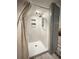 Bright and airy shower stall with dual shower heads at 717 Chatter Rd, Mount Pleasant, SC 29464