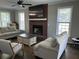 Bright living room with fireplace and modern furniture at 8701 Caspiana Ln, North Charleston, SC 29420