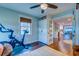 Bright exercise room with hardwood floors, an exercise bike, and plenty of natural light at 902 Mikell Dr, Charleston, SC 29412