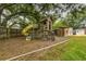 Backyard playground area with a slide and climbing structure, perfect for outdoor play at 902 Mikell Dr, Charleston, SC 29412