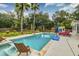 Backyard pool area features a sunning shelf at 902 Mikell Dr, Charleston, SC 29412