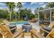 Backyard pool with lounge chairs at 902 Mikell Dr, Charleston, SC 29412