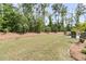 Large backyard featuring mature trees and landscaping, offering a tranquil and private outdoor space at 1011 Old Field Dr, Summerville, SC 29483
