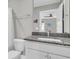 Bathroom featuring a toilet and single sink vanity with granite countertops at 1011 Old Field Dr, Summerville, SC 29483