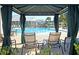Relaxing poolside view from a shaded gazebo, showcasing the community's inviting pool area and serene atmosphere at 1011 Old Field Dr, Summerville, SC 29483