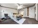 View of bedroom and bathroom area, closet and chair at 107 Bessie Ln, Bonneau, SC 29431