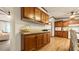 This built-in hutch offers great storage near the kitchen and a view into the living room at 107 Bessie Ln, Bonneau, SC 29431
