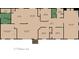 Detailed floor plan showcasing the layout of the home including the bedrooms, living room, kitchen and bathrooms at 107 Bessie Ln, Bonneau, SC 29431