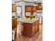 This kitchen island offers seating and great views of the rest of the kitchen at 107 Bessie Ln, Bonneau, SC 29431