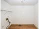 Unfinished laundry room with washer and dryer hookups ready for your design at 1100 Cass Dr, Moncks Corner, SC 29461