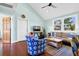 Comfortable living area with natural light, couch, and stylish decor at 123 Jungle Rd, Edisto Island, SC 29438