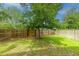 Spacious backyard with a well-maintained lawn, a mature tree, and a wooden privacy fence at 133 Alder Cir, Charleston, SC 29412