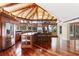 Gourmet kitchen featuring a large island, stainless steel appliances, and wood flooring at 1405 S Edgewater Dr, Charleston, SC 29407