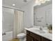 Bathroom featuring a bathtub with shower, toilet, vanity with sink, and neutral decor at 1753 Bee Balm Rd, Johns Island, SC 29455