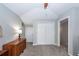 Spacious bedroom with neutral carpeting, vaulted ceiling, and double closet at 1922 Cedar Petal Ln, Charleston, SC 29414