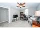 Comfortable home office featuring a ceiling fan, neutral decor, and lots of workspace at 1922 Cedar Petal Ln, Charleston, SC 29414