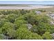 Aerial view of a beautiful property nestled among lush trees, showcasing its serene setting at 2206 Weepoolow Trl, Charleston, SC 29407