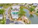 Community aerial view featuring the pool area, clubhouse, playground, and scenic lake at 2729 Battery Pringle Dr, Johns Island, SC 29455