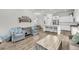 Open-concept living space with a kitchen, dining area, and comfortable seating in neutral tones at 2729 Battery Pringle Dr, Johns Island, SC 29455