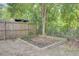 Backyard with mulch bed, offering an inviting space for gardening or creative landscaping projects at 296 Oxford Rd, Ladson, SC 29456